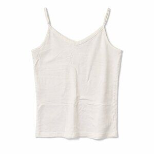 LEYLA Basic White tank top with flower ruffle - 42